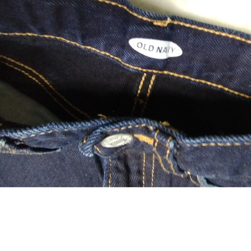 Old Navy Denim Shorts Dark Wash Frayed Hem Casual Girls Size‎ 10